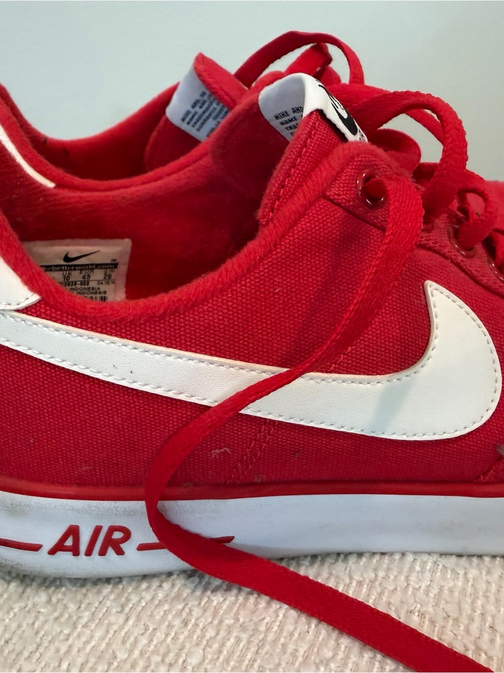 Nike Air Force 1 AC University Red White Men’s Size 11 Sneakers 630939-600
